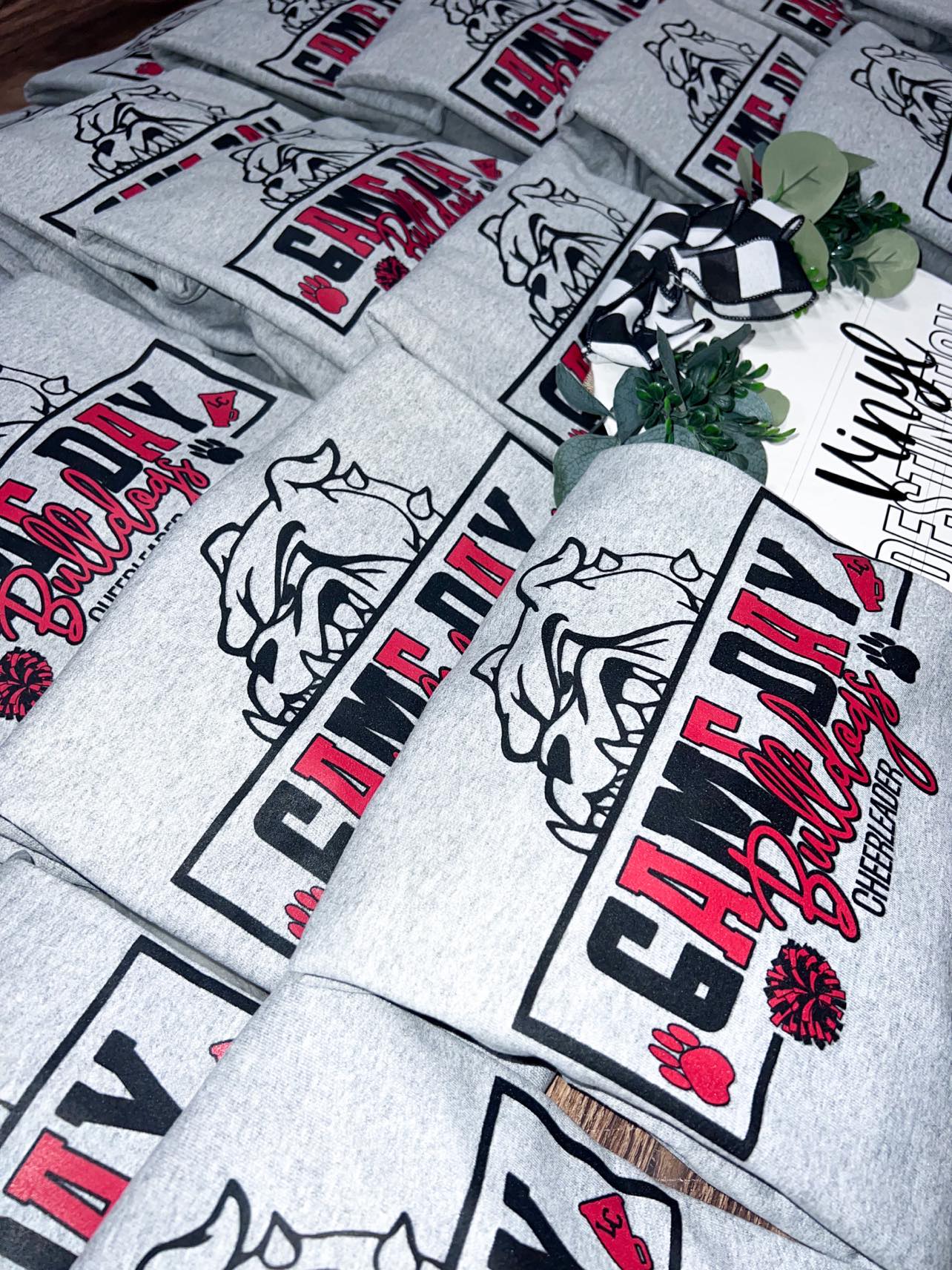 BULLDOG CHEER GAME DAY CREWNECK SWEATSHIRT