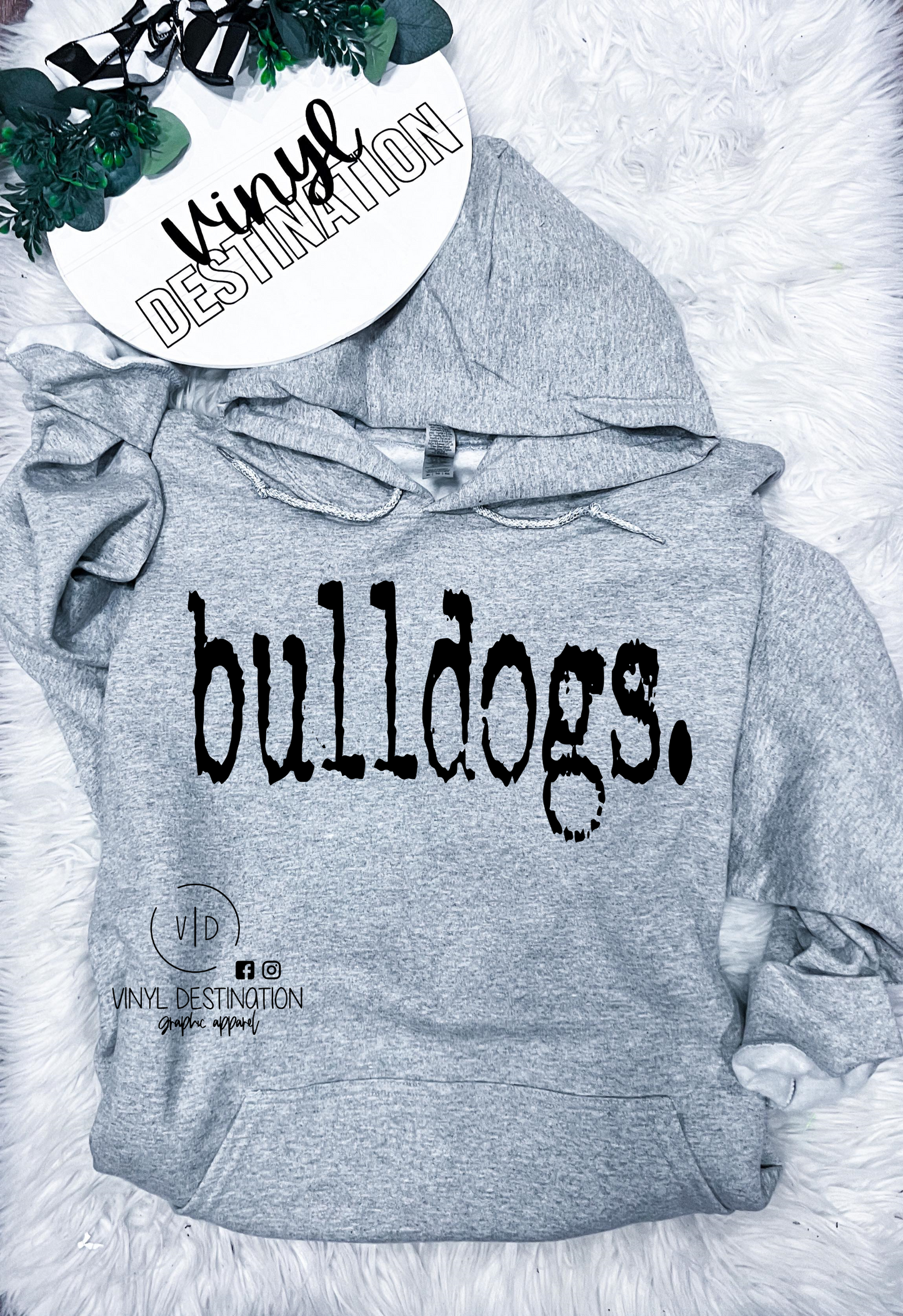 BULLDOGS TYPOGRAPHY HOODIE SALE