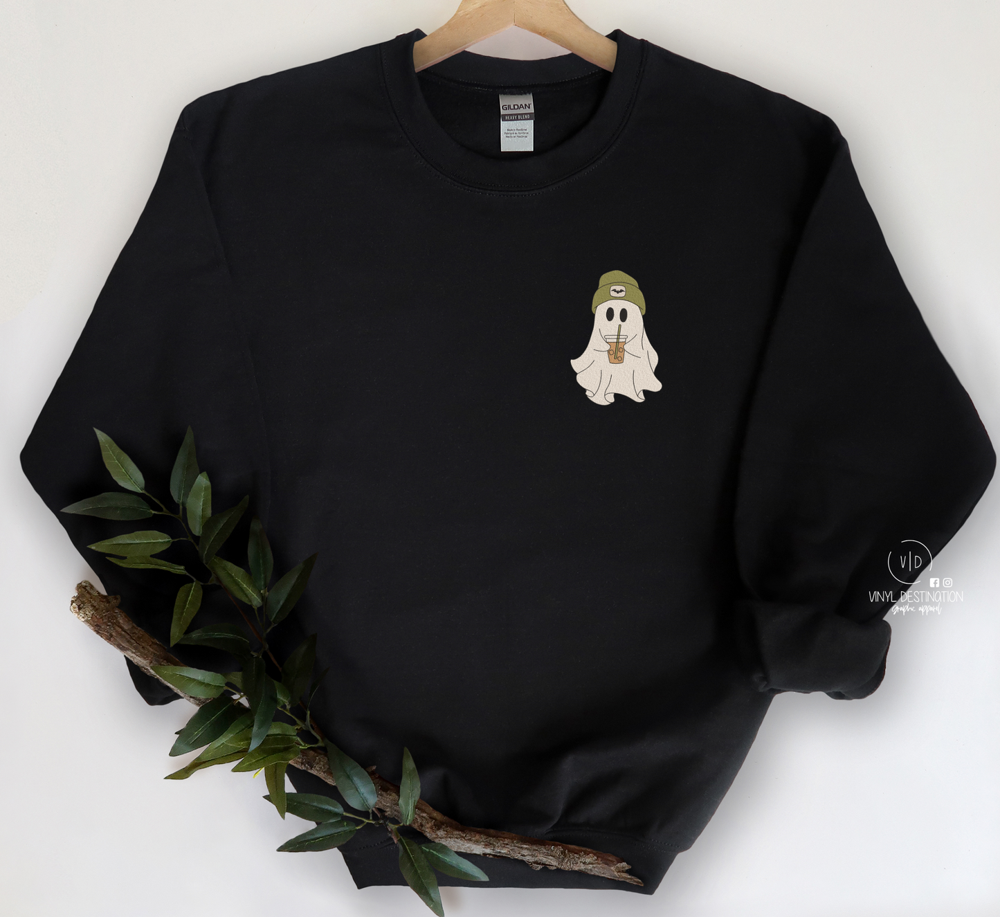 BOOjee iced coffee ghost Crew + Tee