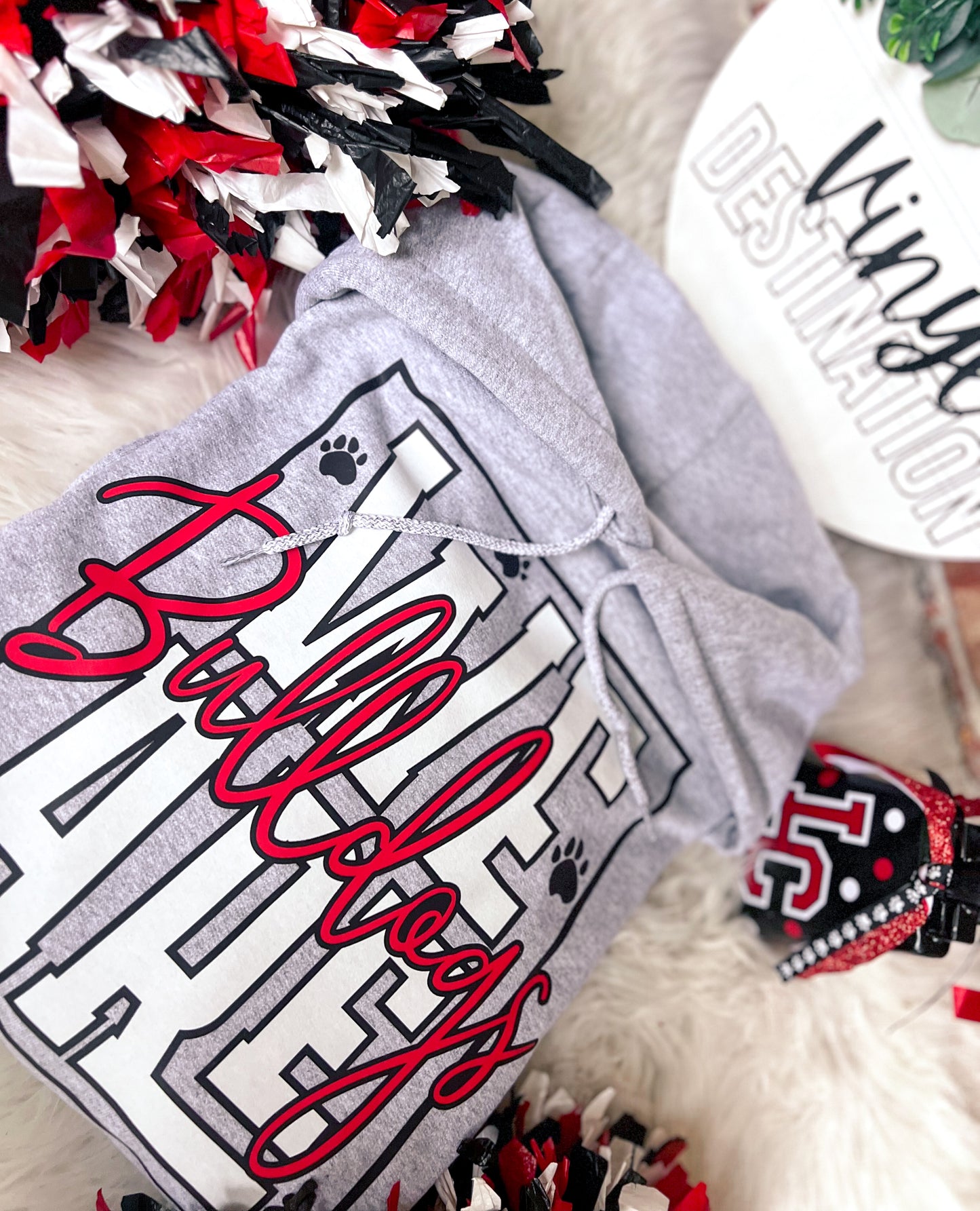 **YOUTH**WE ARE BULLDOGS, PAW PRINT DESIGN- TEE, CREW, HOODIE