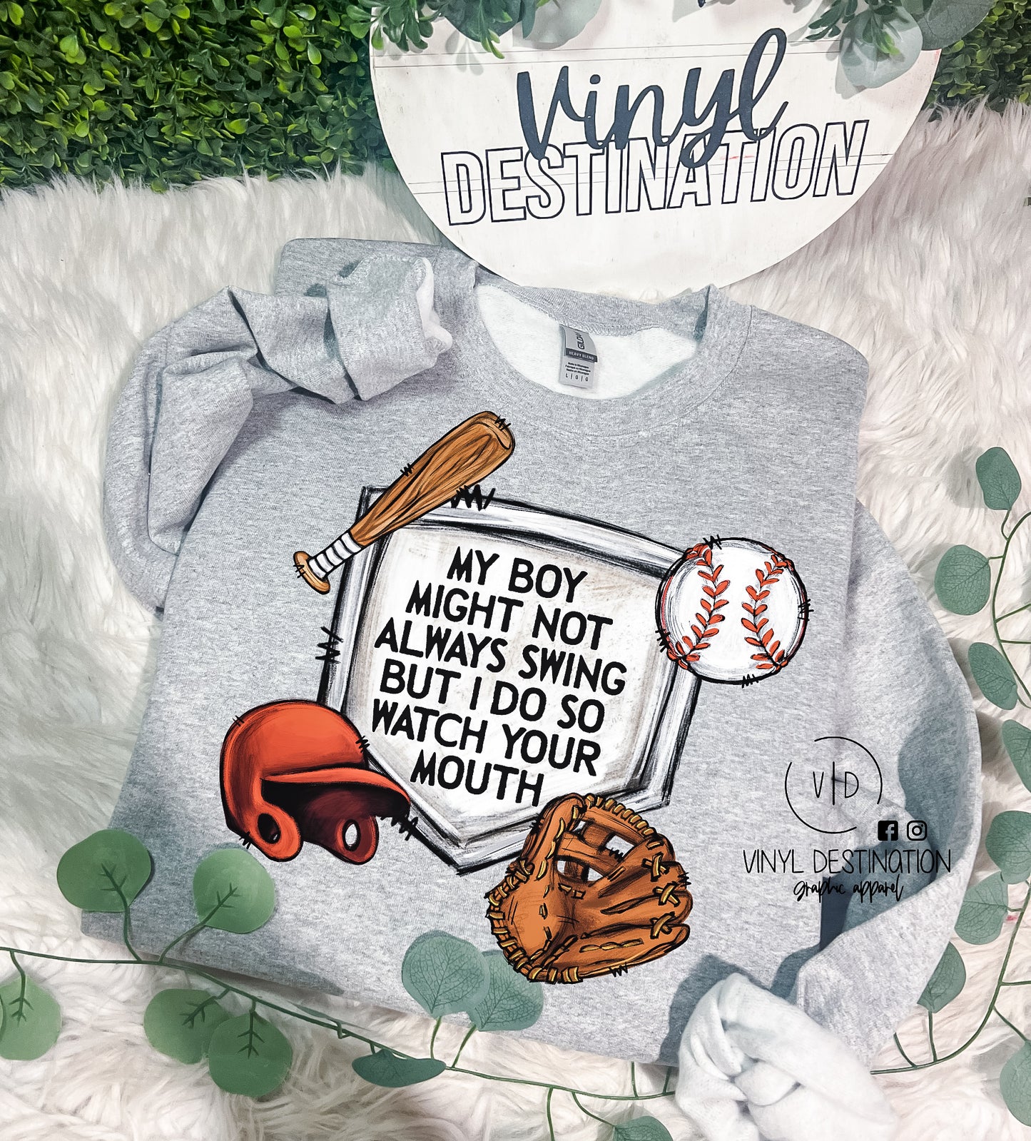 MY BOY MIGHT NOT-BASEBALL Crew + Tee