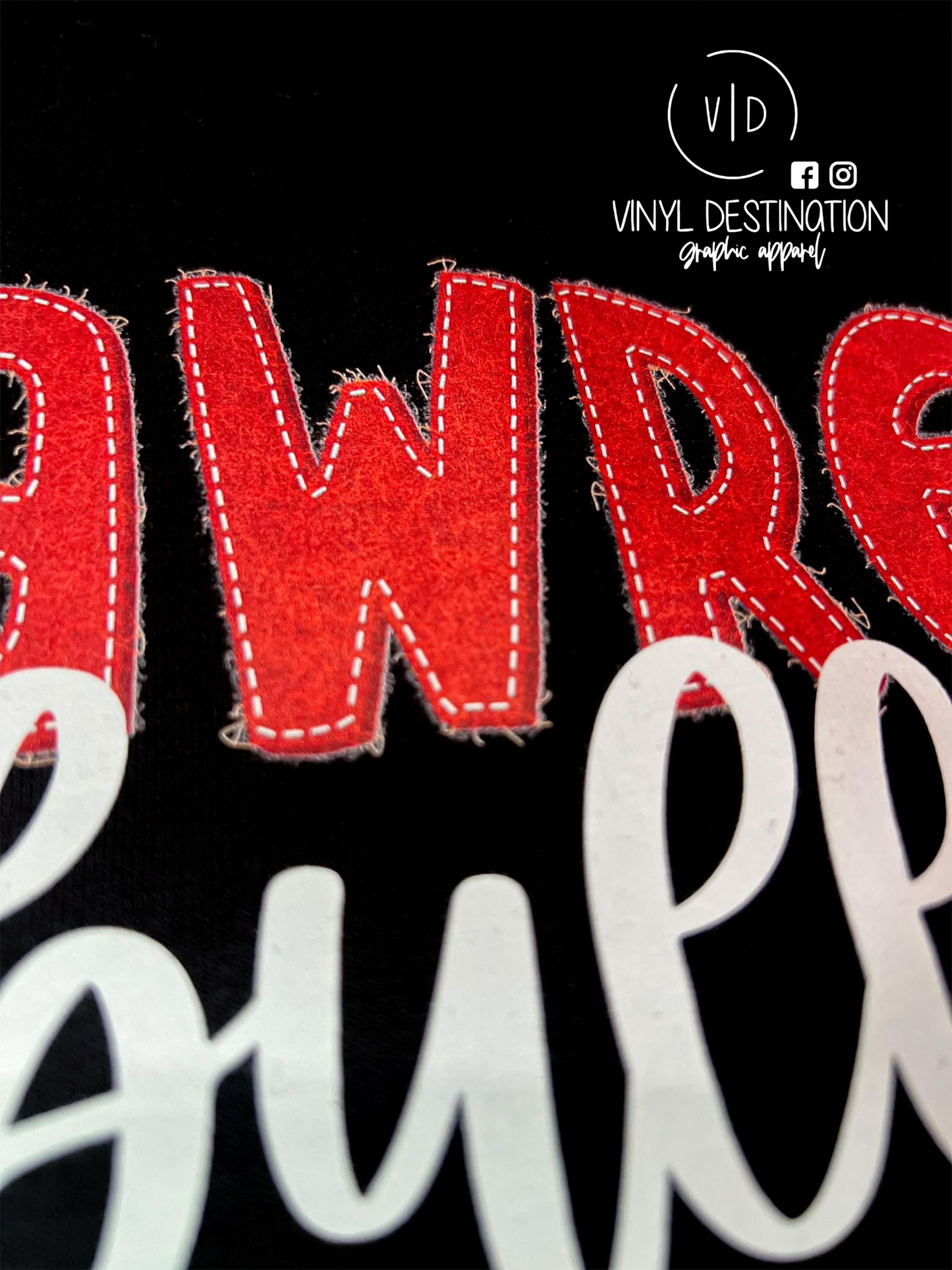 Faux Raggy Letter Lawrence Bulldogs Crew + Tee