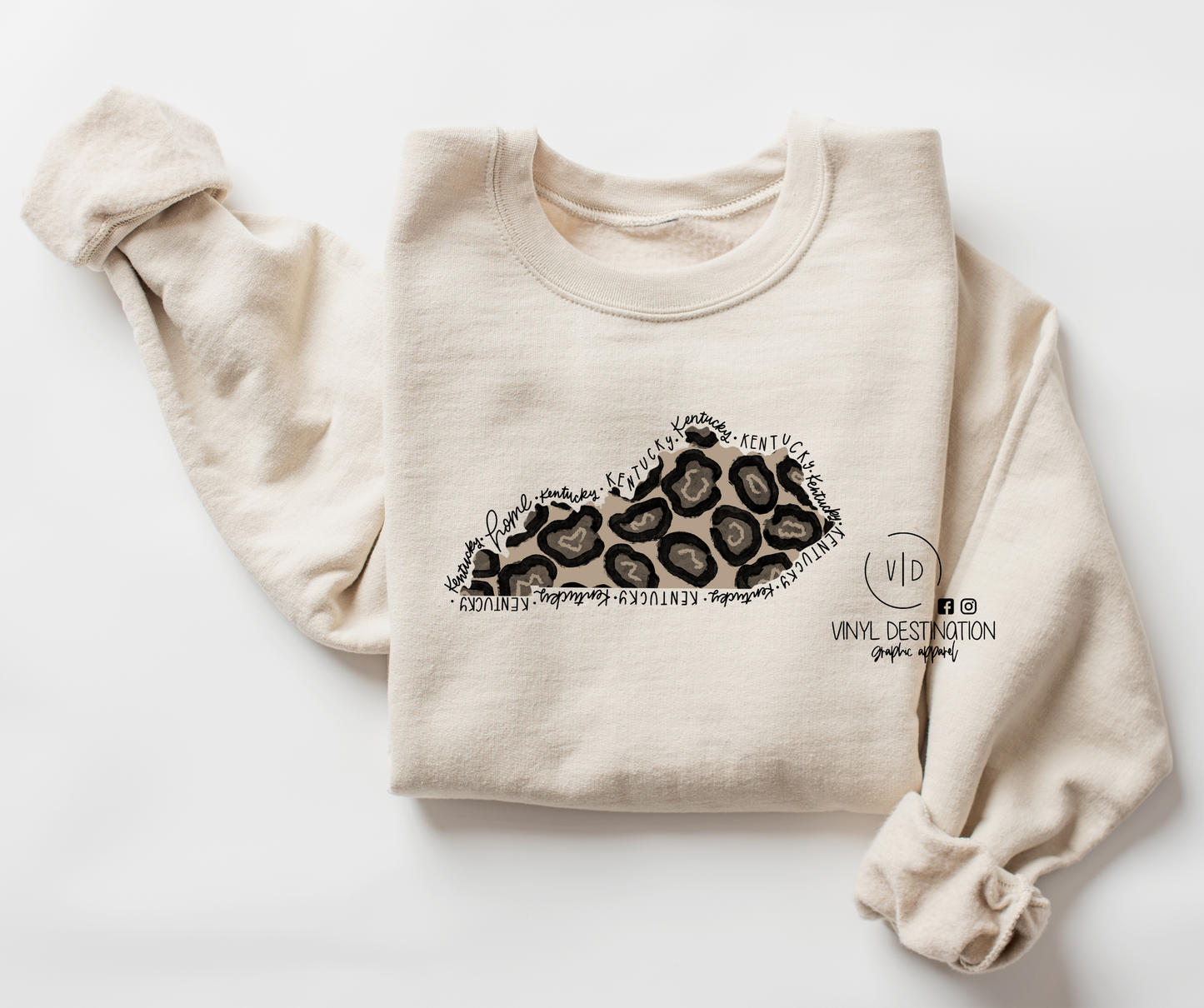 KY Leopard on cream tee + crewneck