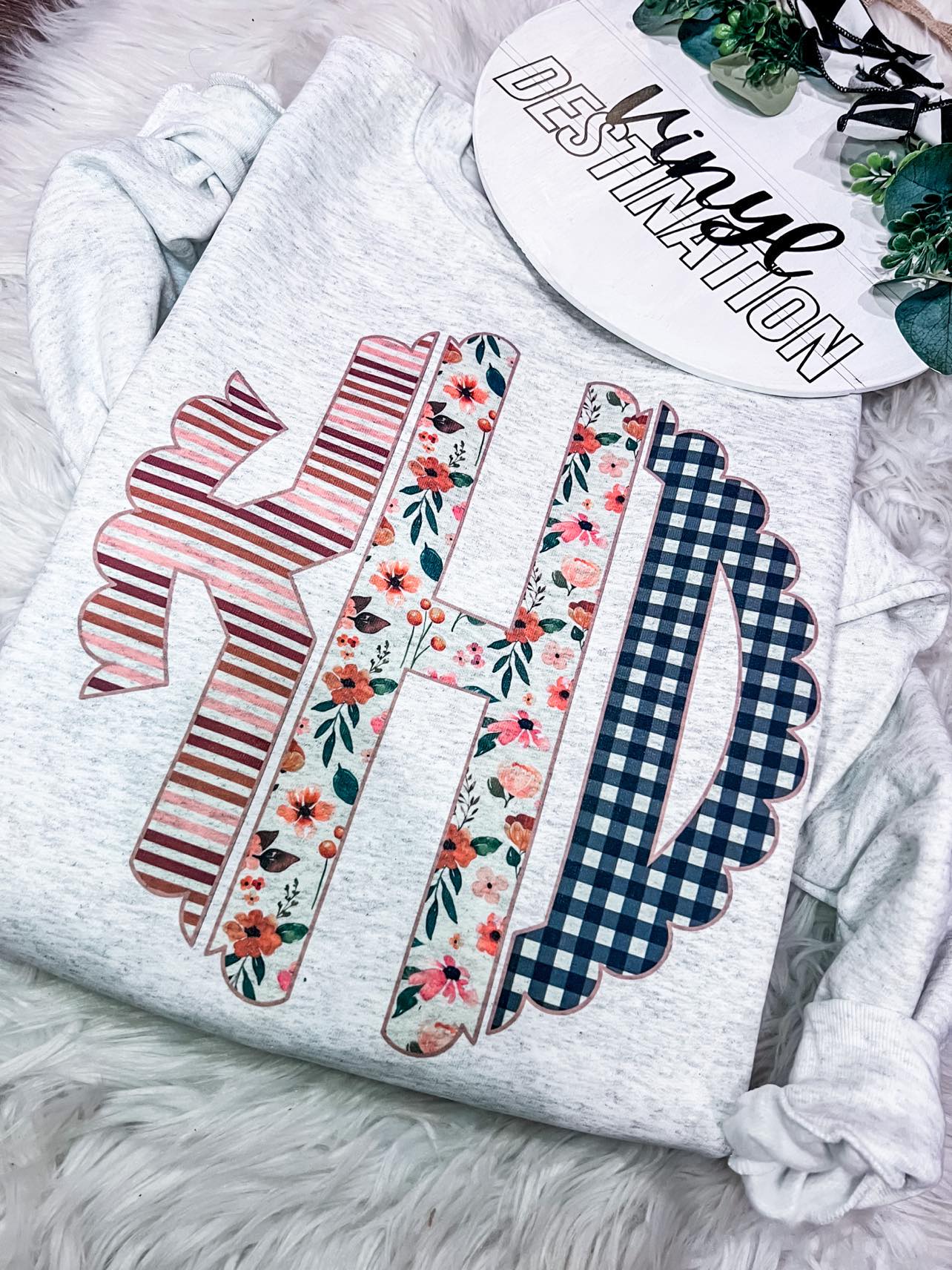 BOHO SPRING Monogram Tee + Pullover