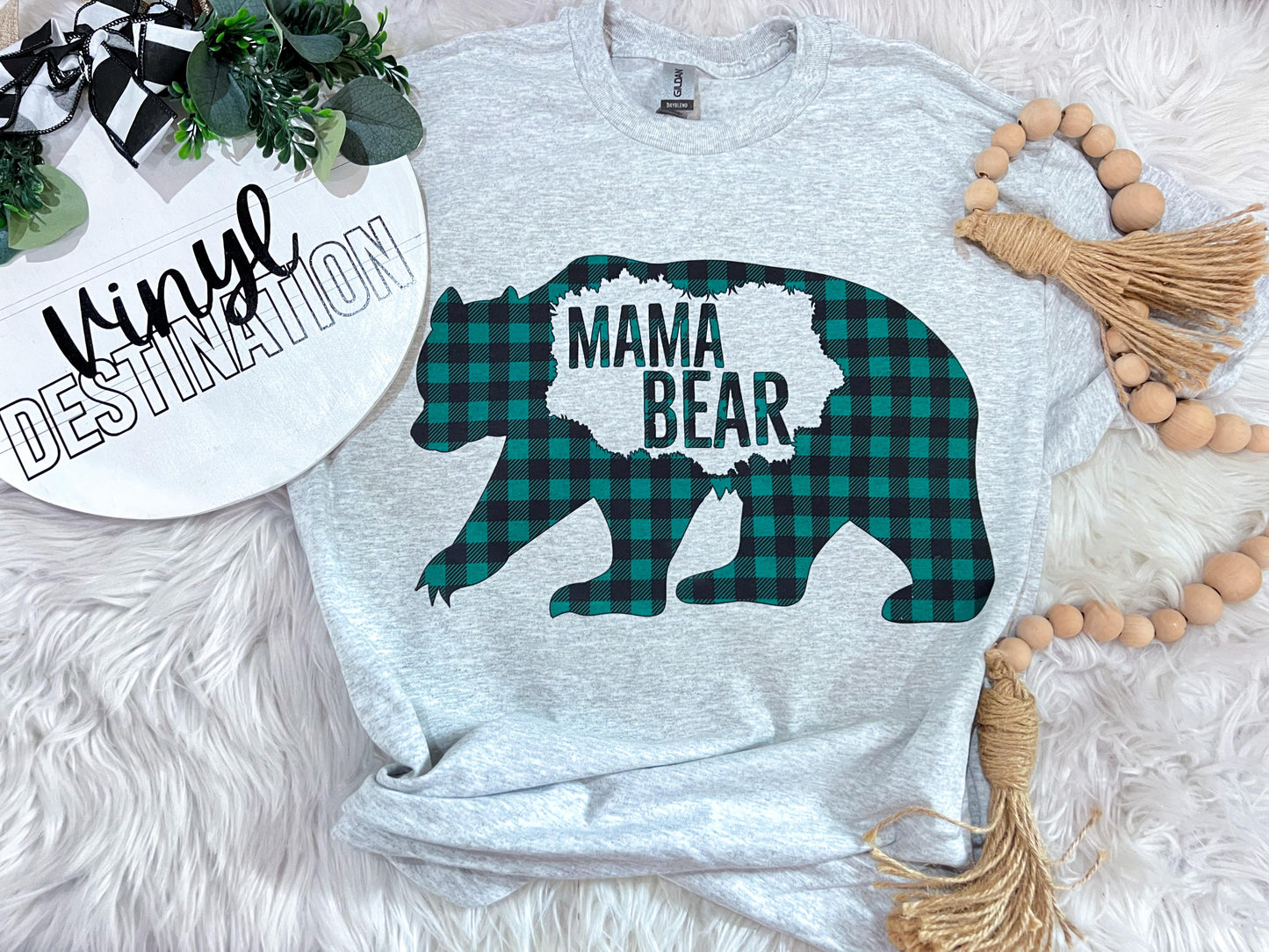 Hunter Plaid Mama Tee + Pullover