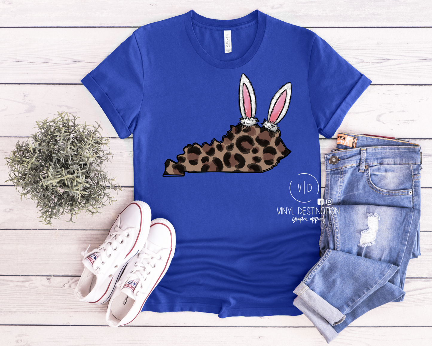 LEOPARD KENTUCKY BUNNY TEE