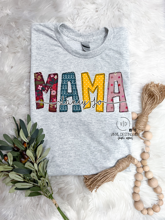 FLORAL MAMA PERSONALIZED TEE