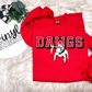 DAWGS ON RED CREWNECK SWEATSHIRT