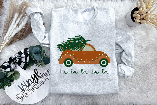 FA LA LA RETRO CAR CREW + TEE