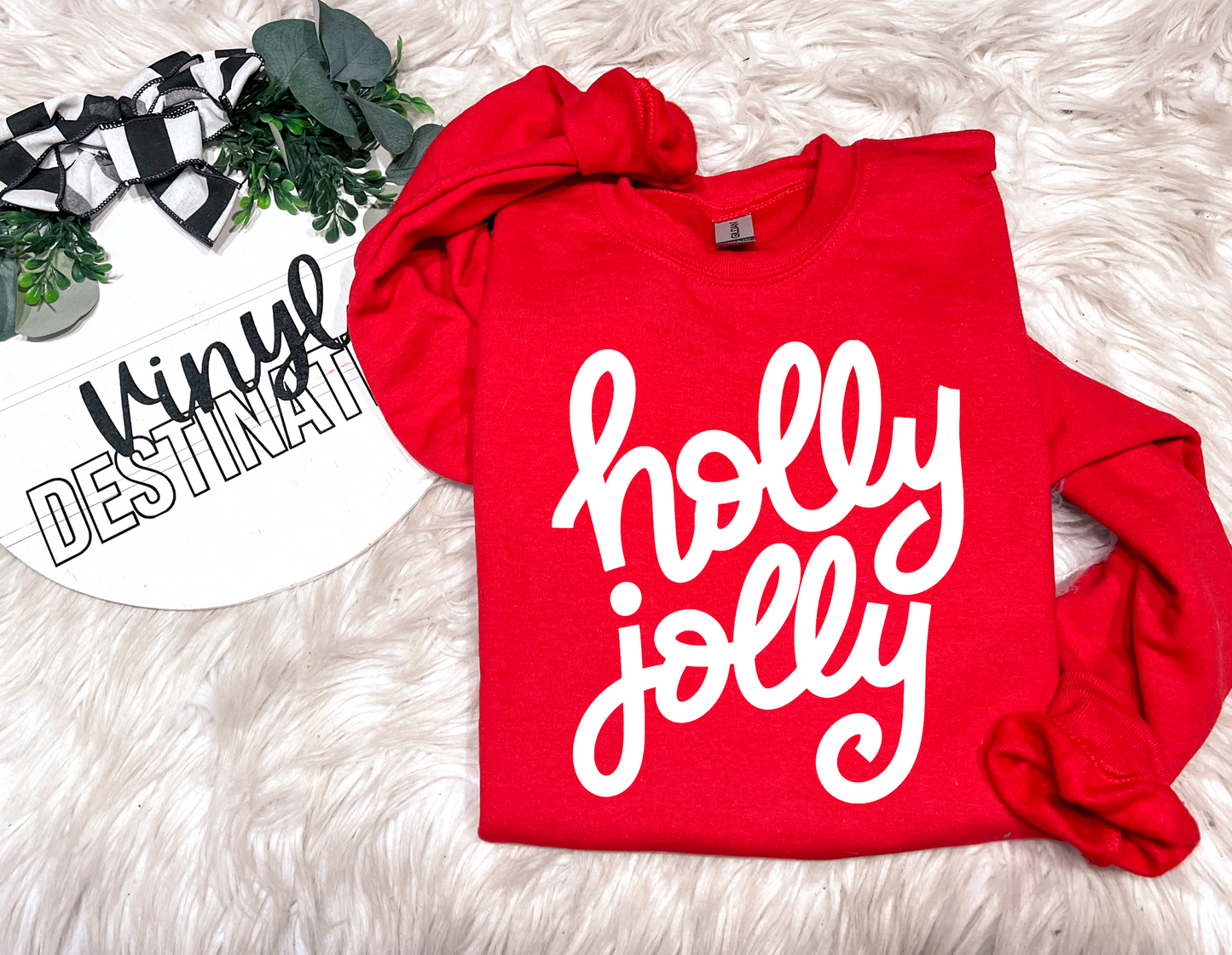 HOLLY JOLLY CREWNECK SWEATSHIRT