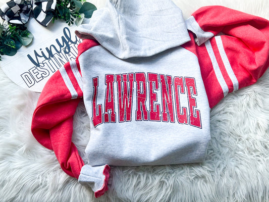 VARSITY STRIPED HOODIE- LAWRENCE