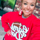 FOOTBALL GAME DAY PATCH CREWNECK SWEATSHIRT