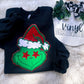 SEQUIN CHRISTMAS fuzzy chenille patch crew + tee