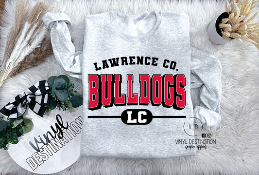 LAWRENCE CO. BULLDOGS COLLEGIATE DESIGN YOUTH & ADULT