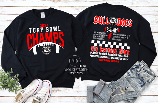 2024 B-TEAM TURF BOWL CHAMPS TEE,CREW,HOODIE