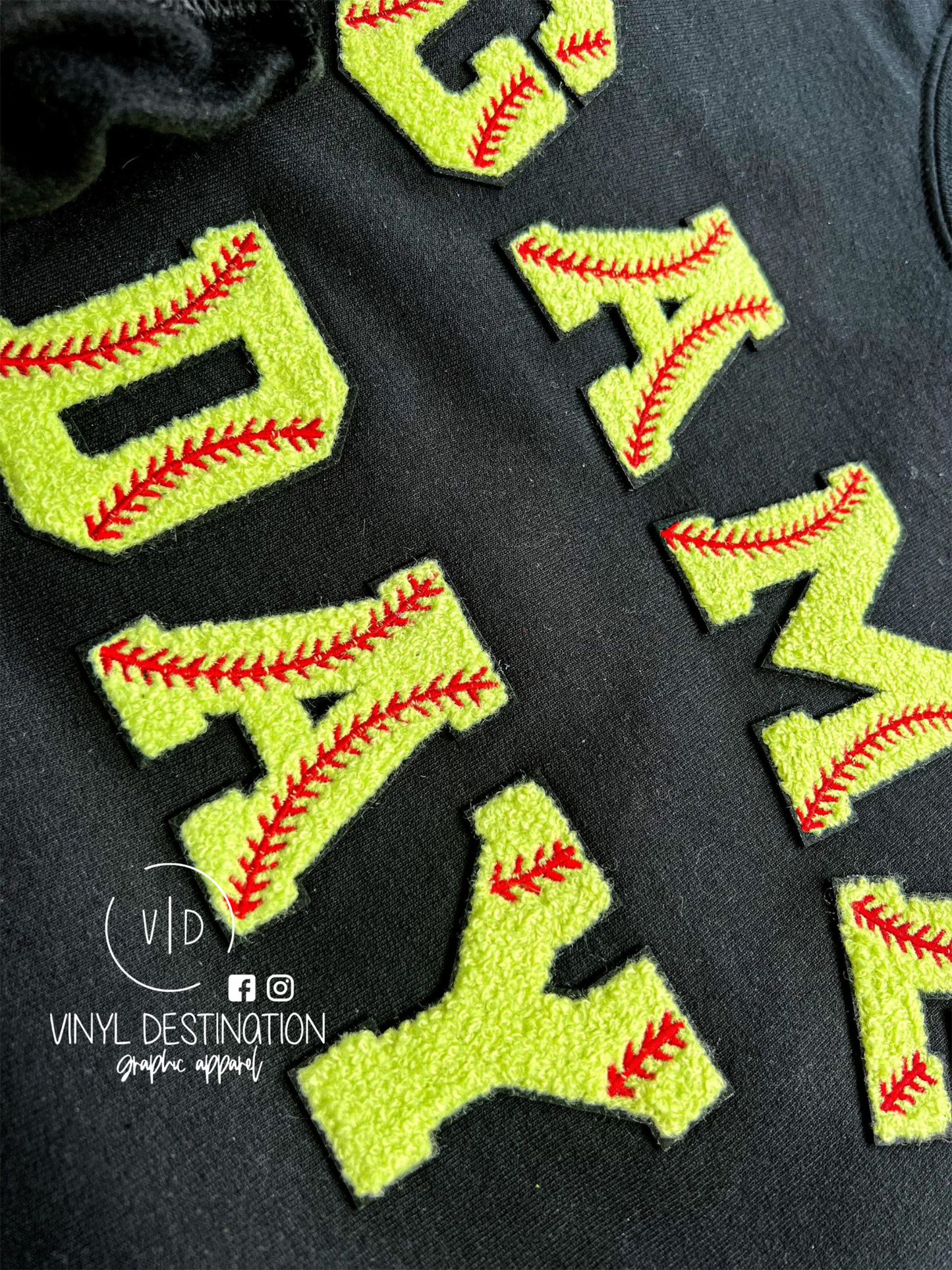 GAME DAY- SOFTBALL CHENILLE PATCH CREW+TEE