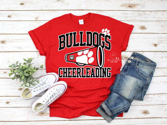 BULLDOGS CHEERLEADING TEE-CLEARANCE