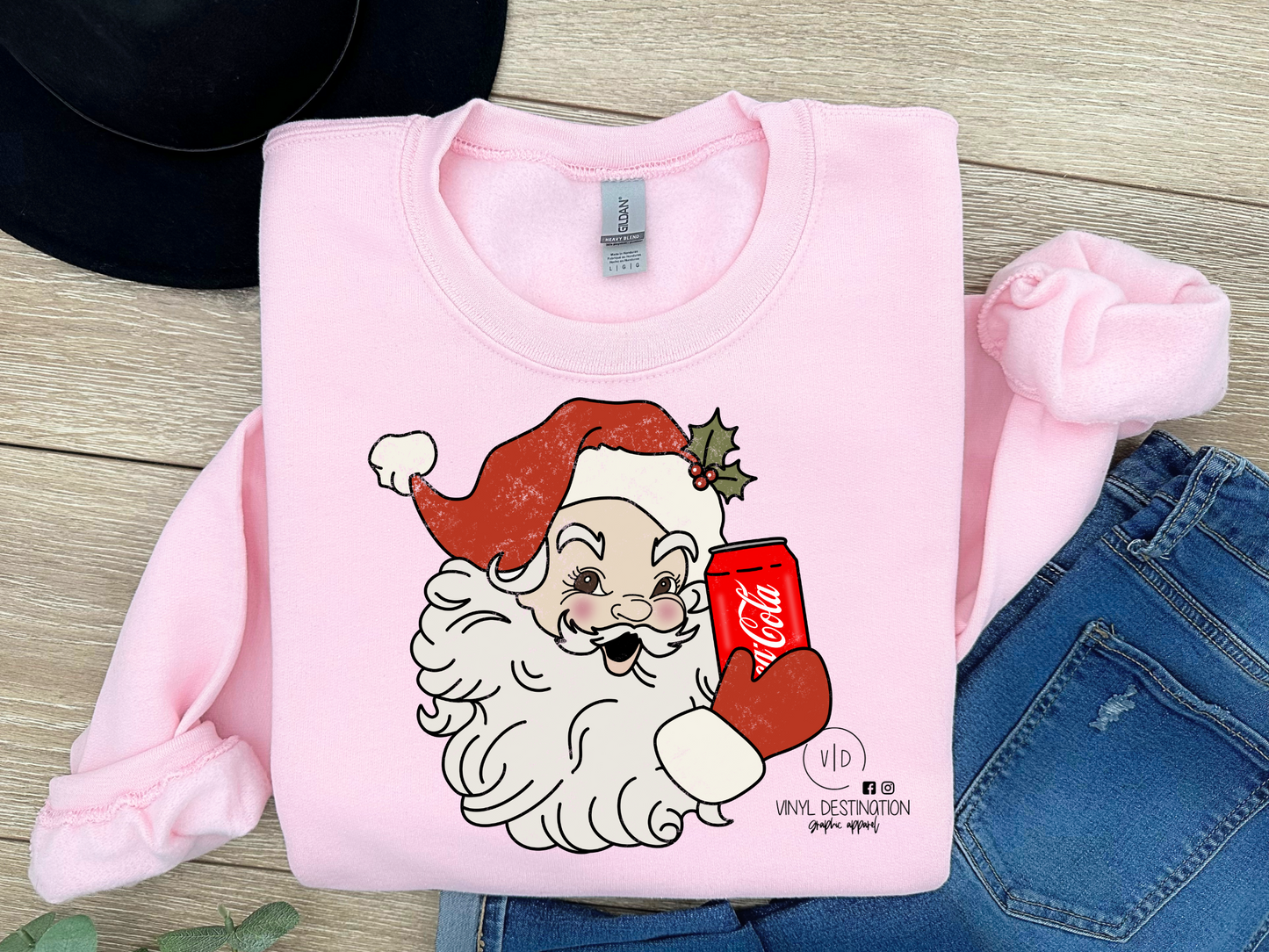 Vintage Santa with soda Crew/Tee