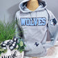 Wolves Hoodie with pocket & sleeve logo