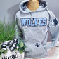 YOUTH Wolves Hoodie with pocket & sleeve logo