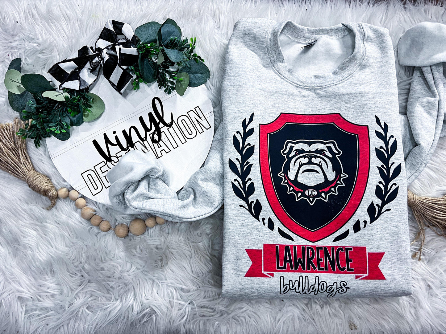 LAWRENCE CREST CREW + TEE + HOODIE