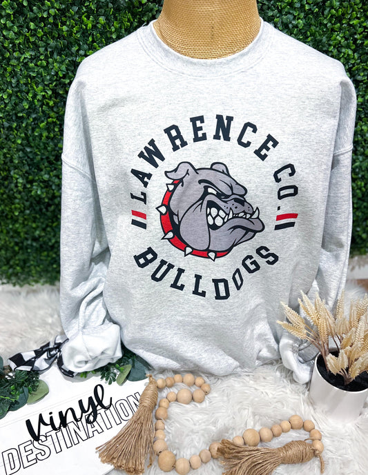Vintage Varsity Bulldogs Logo Crew+Tee