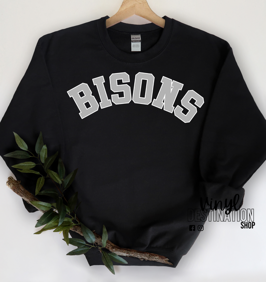 BISONS BLOCK FONT PULLOVER