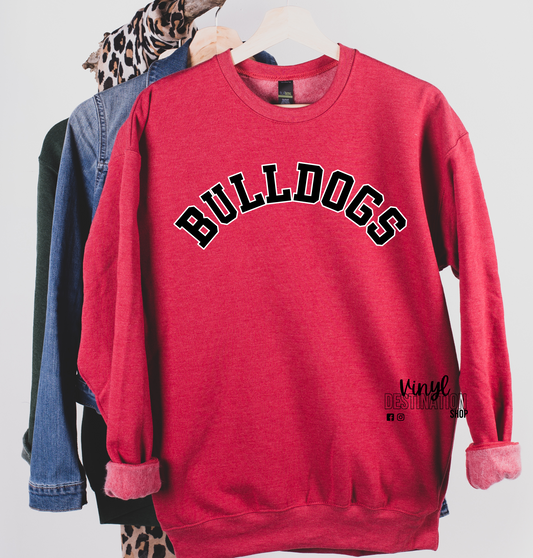 BULLDOGS BLOCK FONT PULLOVER