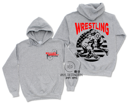 BULLDOGS WRESTLING FRONT & BACK