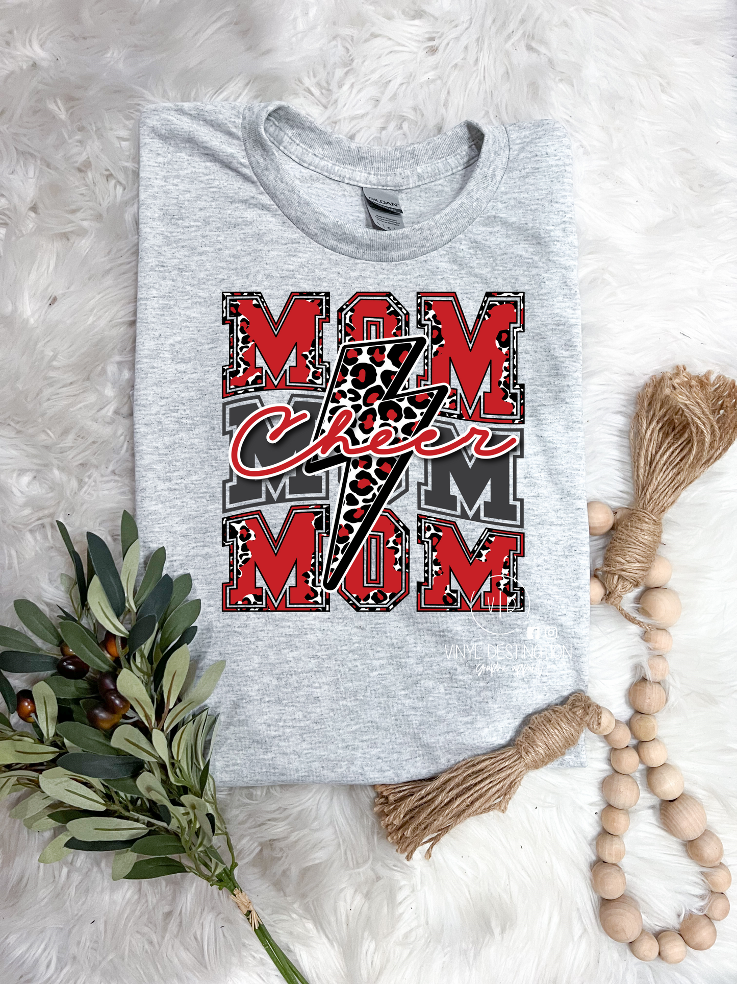 CHEER MOM LIGHTNING BOLT TEE + CREW