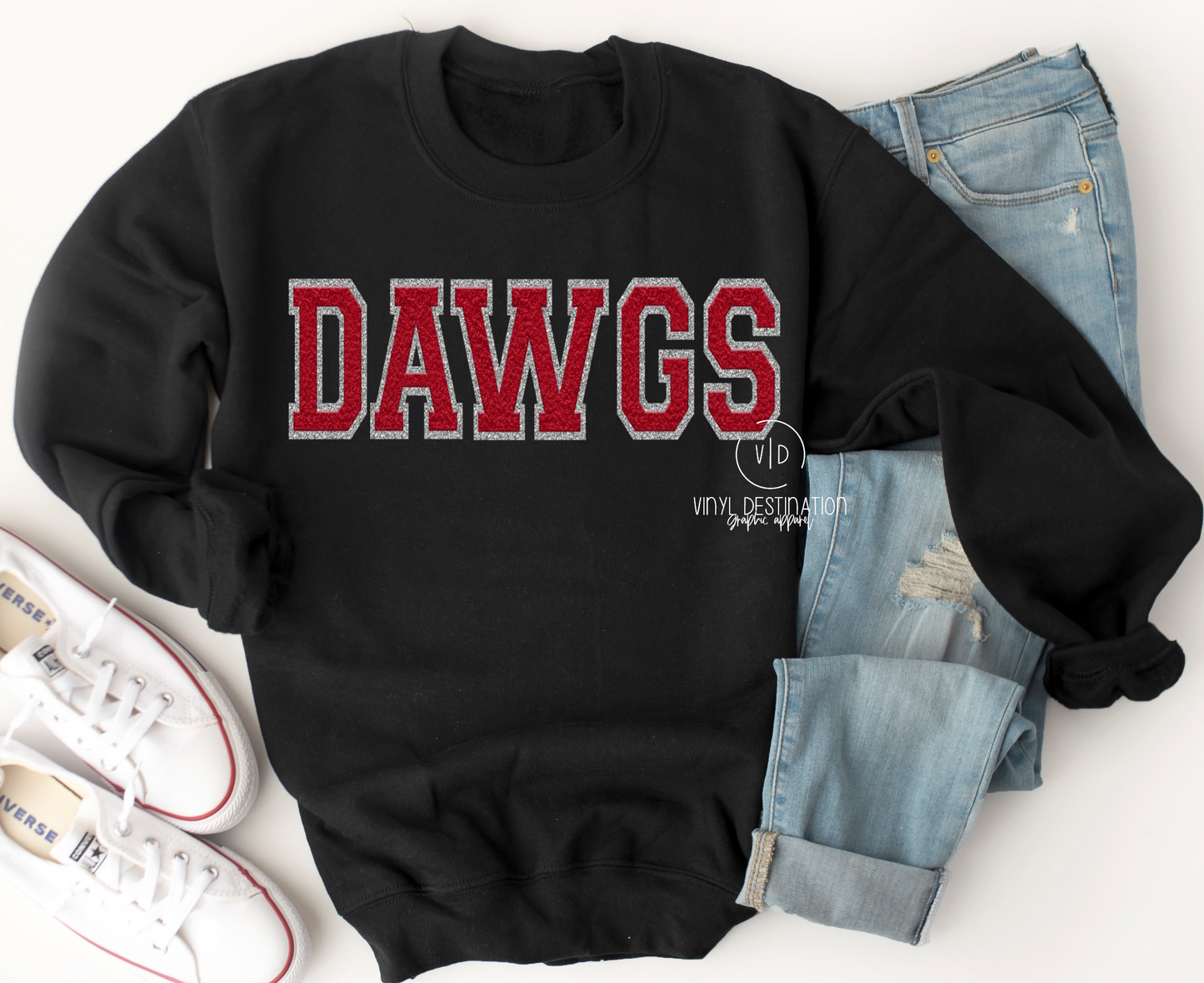 DAWGS FAUX PATCH PULLOVER/TEE