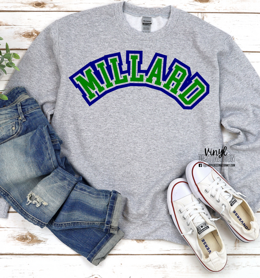 MILLARD BLOCK FONT PULLOVER