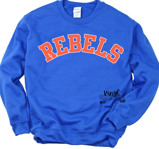 REBELS BLOCK FONT PULLOVER