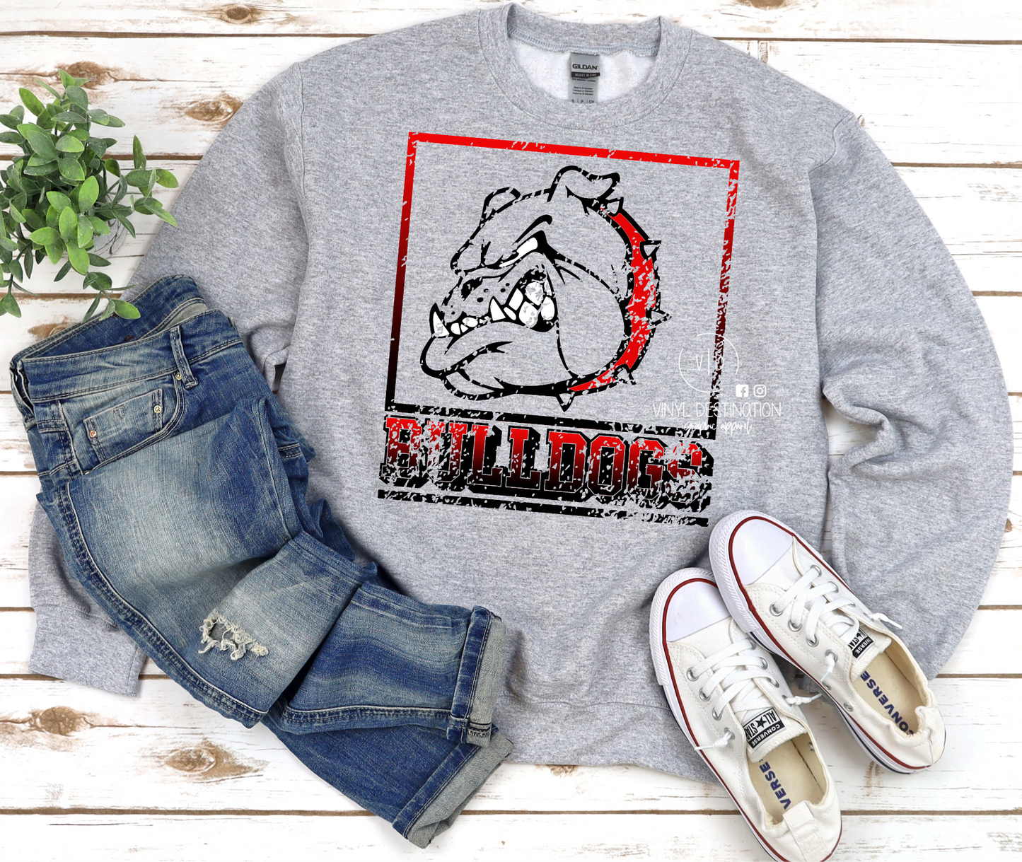 YOUTH VINTAGE FRAME BULLDOGS TEE, SWEATSHIRT, HOODIE