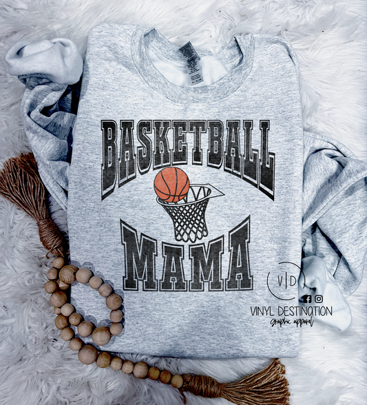 VINTAGE BASKETBALL MAMA TEE + CREW
