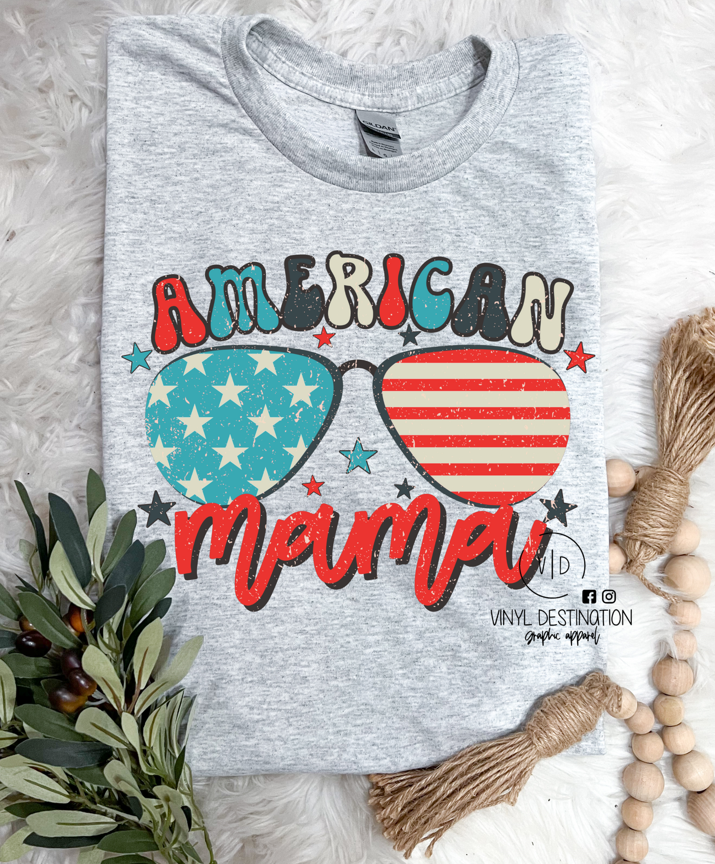 RETRO AMERICAN MAMA TEE