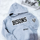 YOUTH BISON hoodie with pocket and sleeve logo