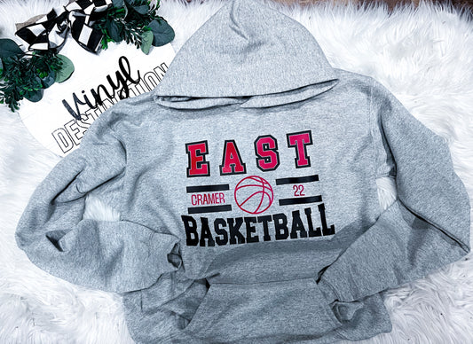 EAST BASKETBALL tee, crew, hoodie