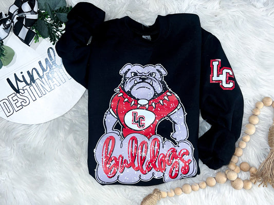 Distressed bulldogs mascot TEE, SWEATSHIRT, HOODIE