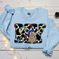 KY cow print Christmas Crewneck