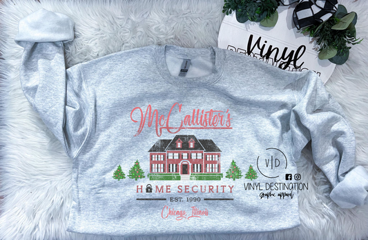 HOME SECURITY CHRISTMAS CREW/TEE