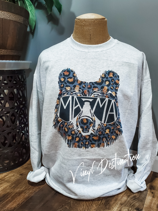 Leopard/gold Mama pullover